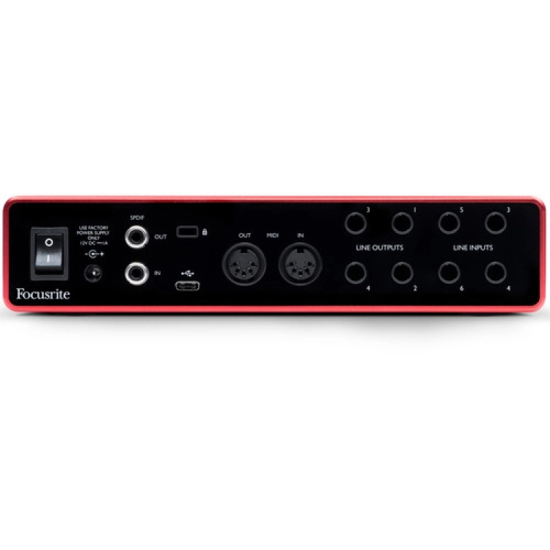 Focusrite Interfaz Scarlett 8i6 (3era Generación) | Tecnoiglesia Store