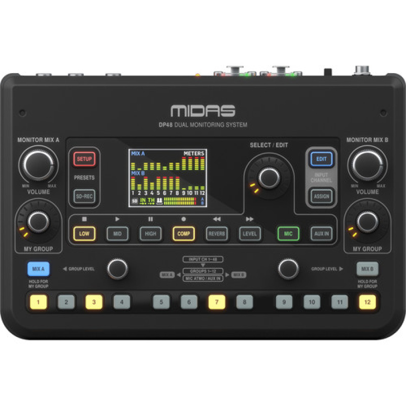 Midas DP48 Mezclador de monitoreo personal dual de 48 canales
