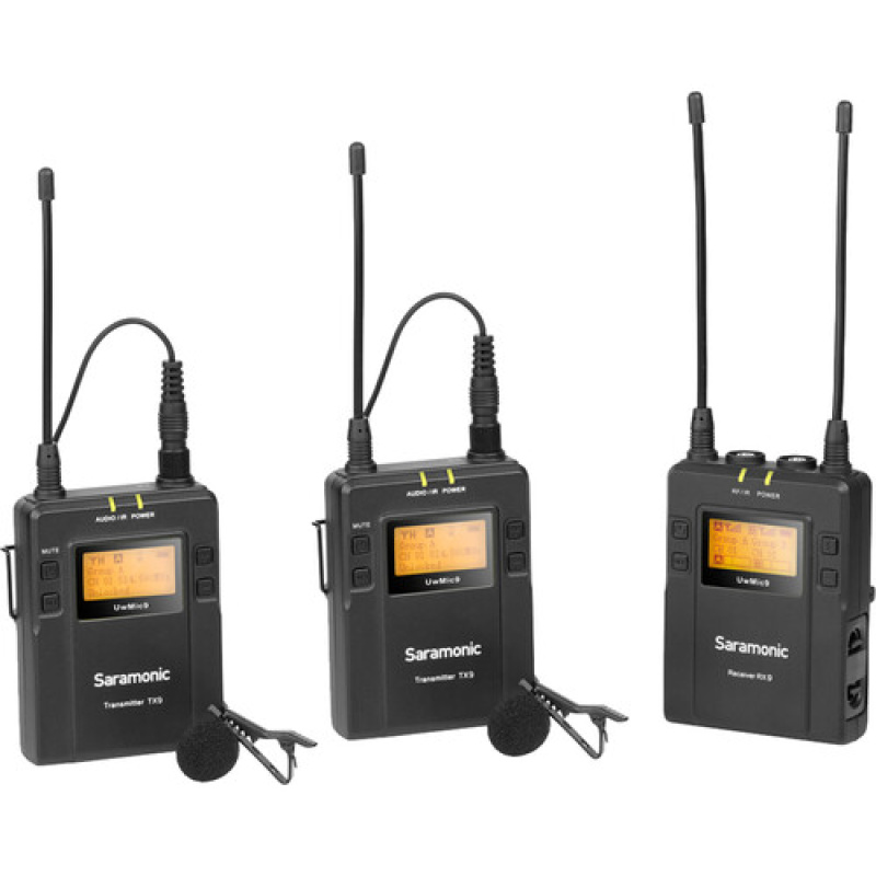 Saramonic UwMic9 Kit2- Sistema de micrófono Omni Lavalier