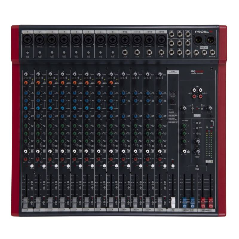 Proel MQ16USB Consola de Audio de 16 Canales con Efectos y USB