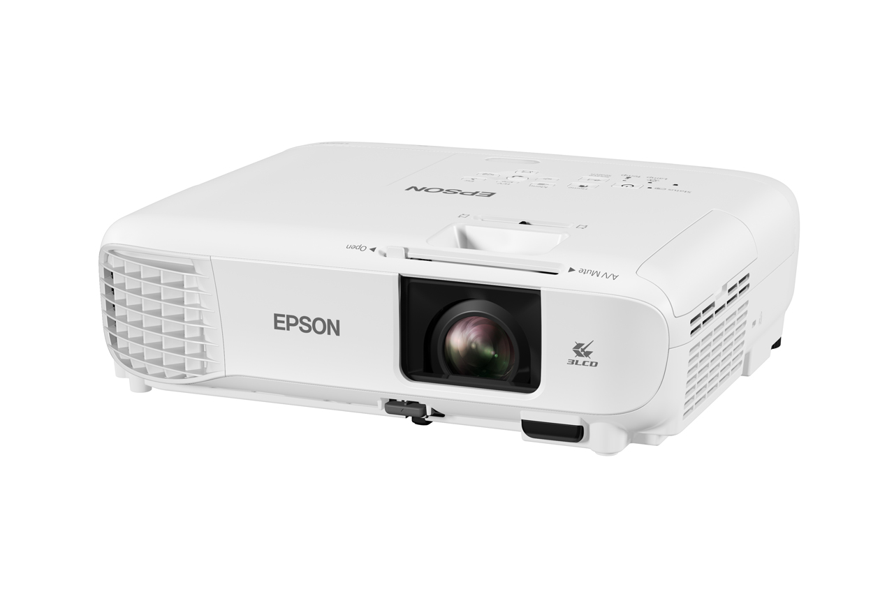 Proyector Epson Powerlite W49, WXGA 3,800 lúmenes blanco y negro HDMI con RJ-45 - Image 6