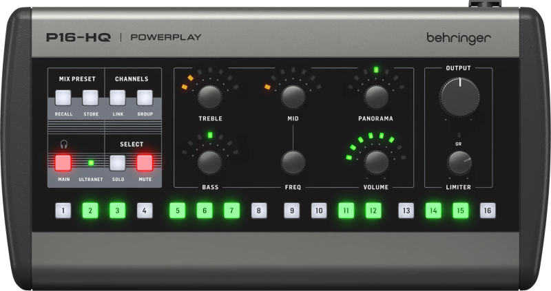 Behringer Powerplay P16-HQ - Mezclador personal digital de 16 canales